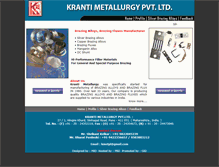 Tablet Screenshot of krantimetallurgy.com